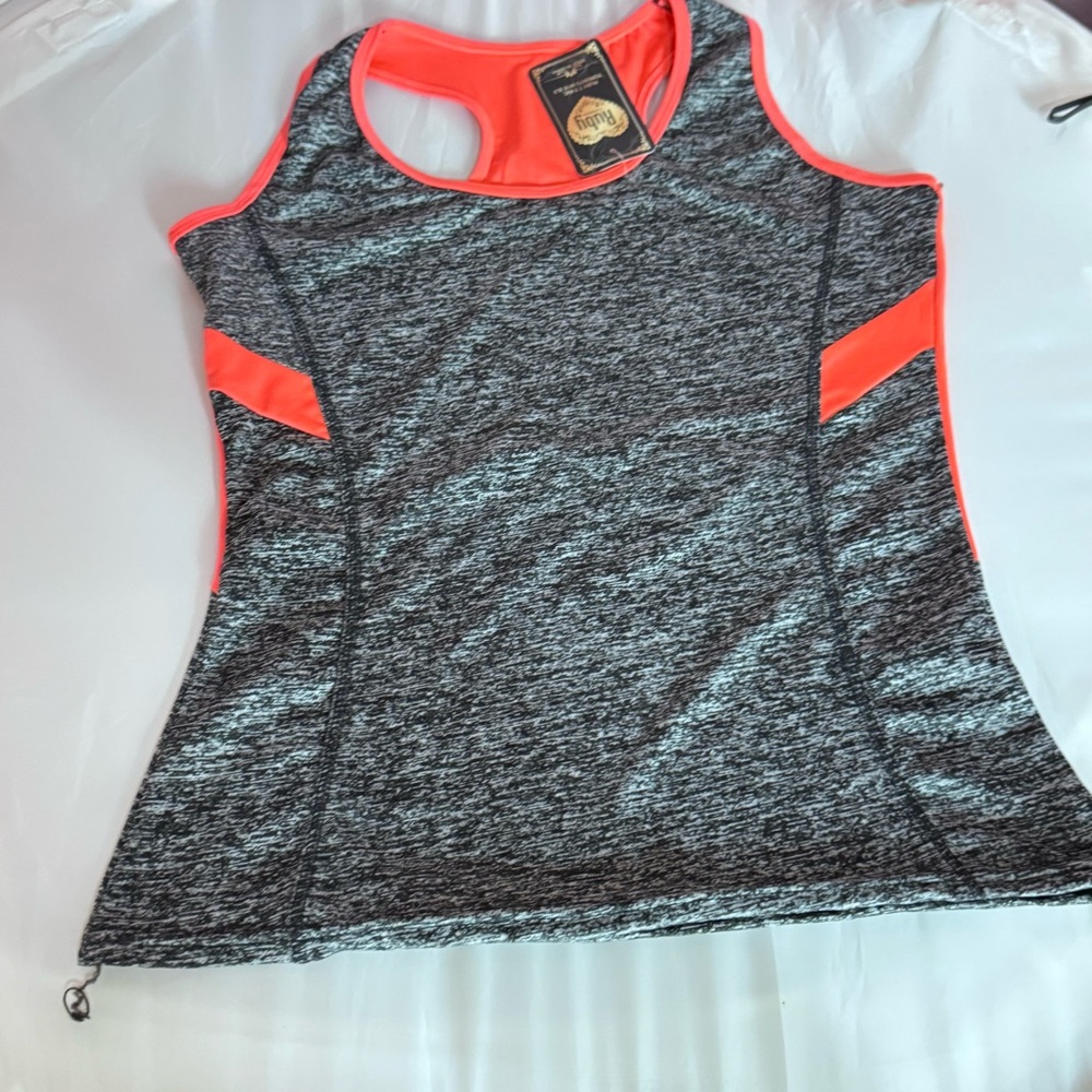 Ruby Rd. Gray and Pink Tank Top - Picture 7 of 12